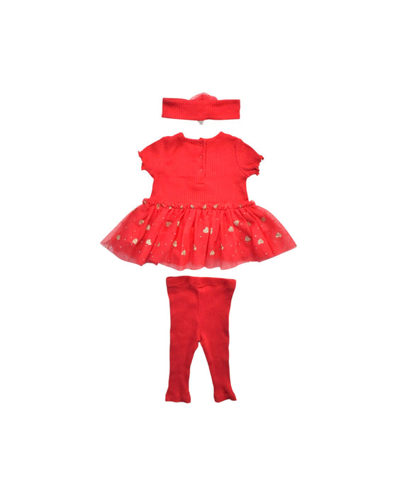 A Red Leggings Sets from Little Me in size 6-12M for girl. (Back View)