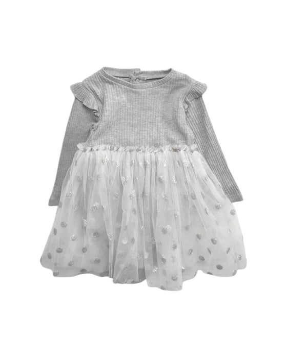 A Grey Long Sleeve Dresses from Mayoral in size 6-12M for girl. (Front View)