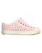 A Pink Slip Ons from Native Shoes in size 12-18M for girl. (Front View)