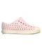 A Pink Slip Ons from Native Shoes in size 12-18M for girl. (Front View)