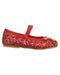 A Red Flats from L'Amour in size 12-18M for girl. (Front View)