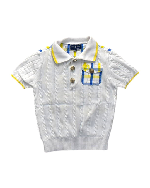 A White Short Sleeve Polos from Nicholas & Bears in size 12-18M for boy. (Front View)