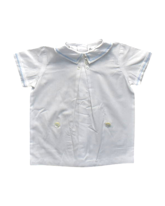 A White Short Sleeve Shirts from Sarah Louise in size 12-18M for neutral. (Front View)