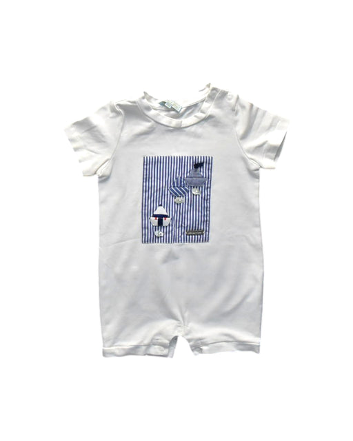 A White Short Sleeve Rompers from Nicholas & Bears in size 12-18M for neutral. (Front View)
