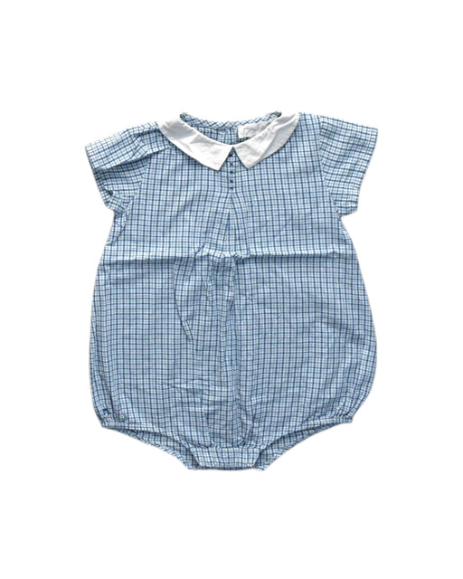A Blue Short Sleeve Rompers from Chateau de Sable in size 6-12M for girl. (Front View)