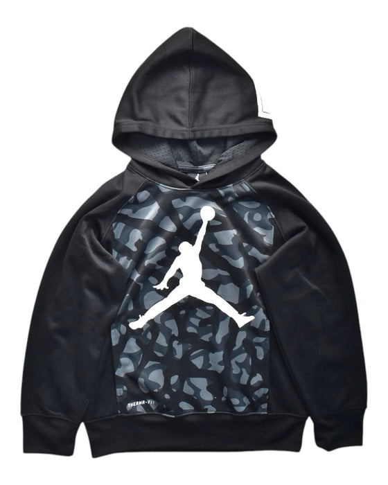 A Black Hooded Sweatshirts from Air Jordan in size 10Y for neutral. (Front View)