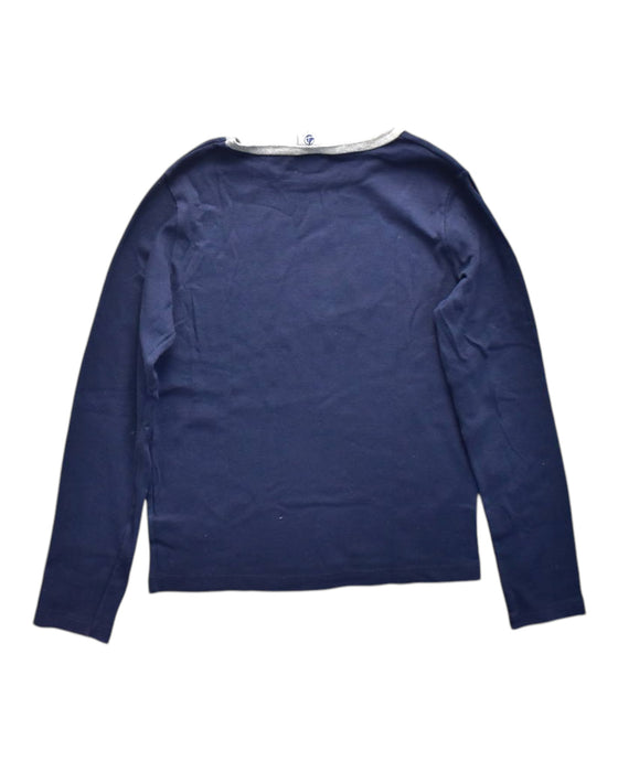 A Navy Long Sleeve T Shirts from Petit Bateau in size 10Y for neutral. (Back View)