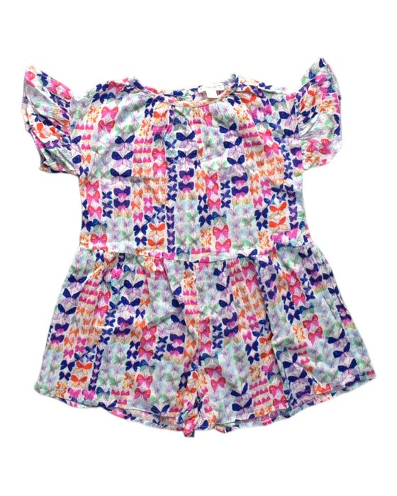 A Multicolour Short Sleeve Rompers from Crewcuts in size 4T for girl. (Front View)