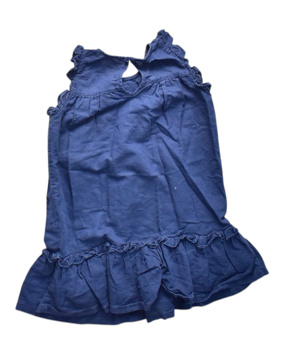 A Blue Sleeveless Dresses from Country Road in size 5T for girl. (Back View)