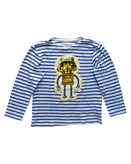 A Blue Long Sleeve T Shirts from Du Pareil au même in size 6T for neutral. (Front View)