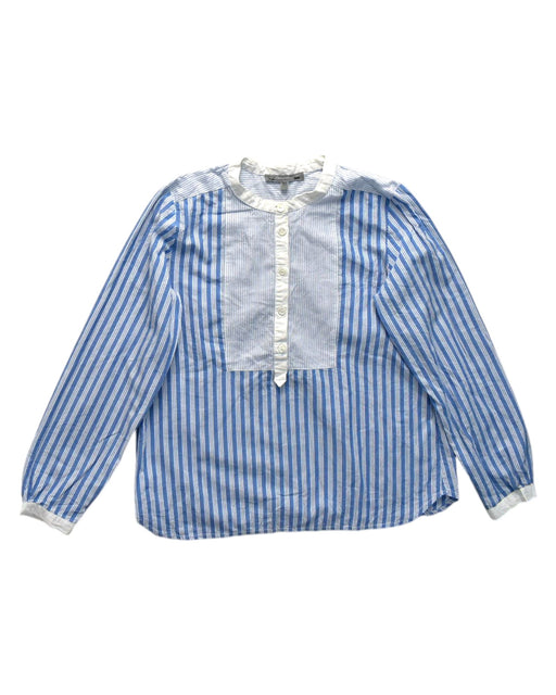 A Blue Long Sleeve Shirts from Bonpoint in size 10Y for girl. (Front View)