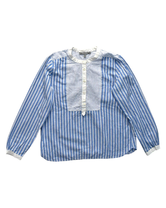 A Blue Long Sleeve Shirts from Bonpoint in size 10Y for girl. (Front View)