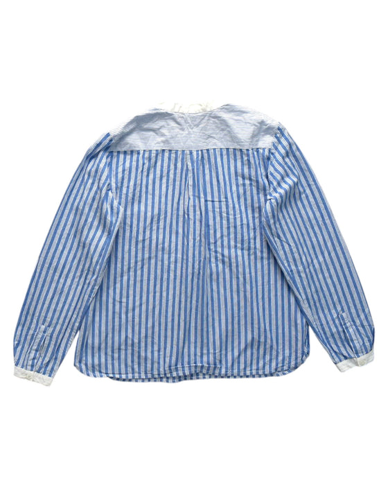A Blue Long Sleeve Shirts from Bonpoint in size 10Y for girl. (Back View)