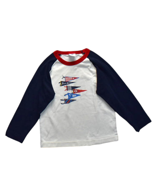 A Multicolour Long Sleeve T Shirts from Petit Bateau in size 4T for boy. (Front View)