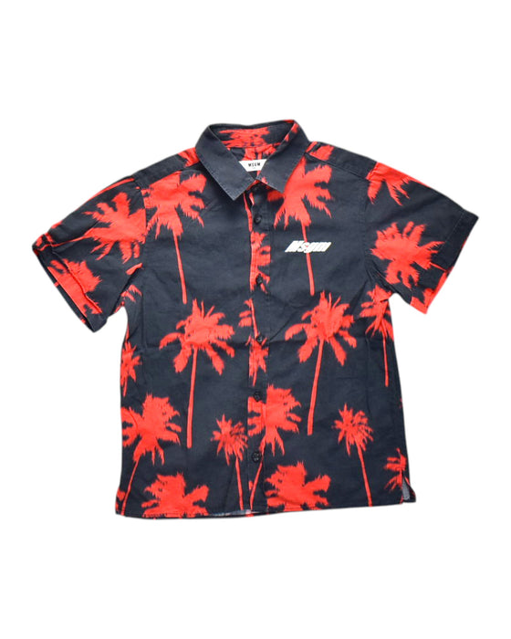 A Black Short Sleeve Shirts from MSGM in size 8Y for boy. (Front View)