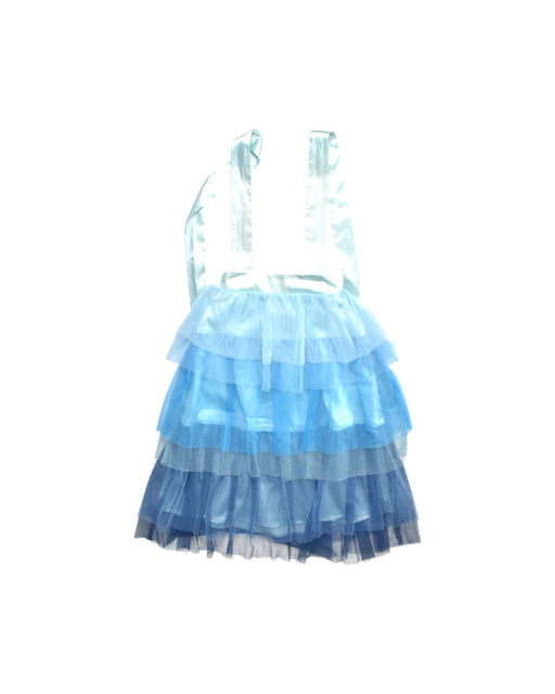 A Blue Sleeveless Dresses from EleStory in size 2T for girl. (Front View)