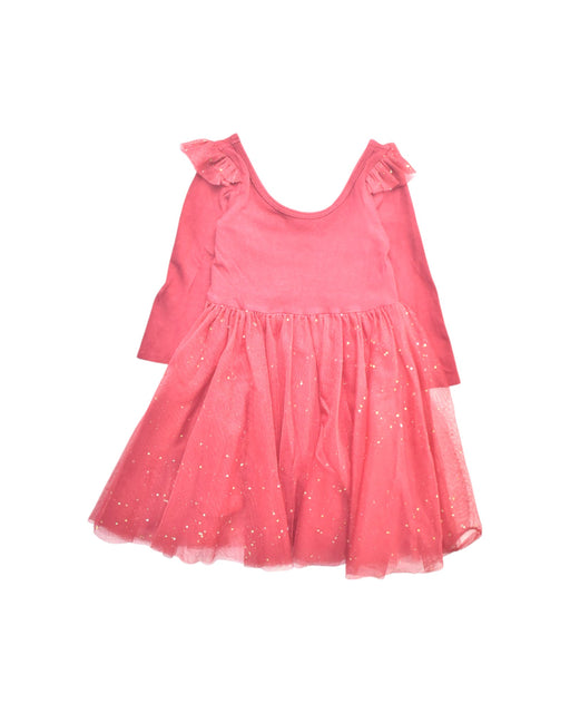 A Pink Long Sleeve Dresses from EleStory in size 3T for girl. (Front View)