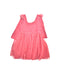 A Pink Long Sleeve Dresses from EleStory in size 3T for girl. (Back View)