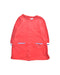 A Red Long Sleeve Dresses from Petit Bateau in size 3T for girl. (Front View)