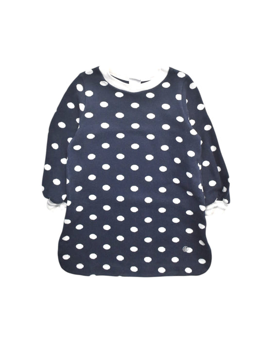 A Navy Long Sleeve Dresses from Petit Bateau in size 3T for girl. (Front View)