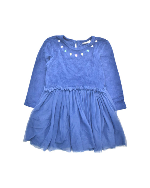 A Blue Long Sleeve Dresses from Kite in size 2T for girl. (Front View)