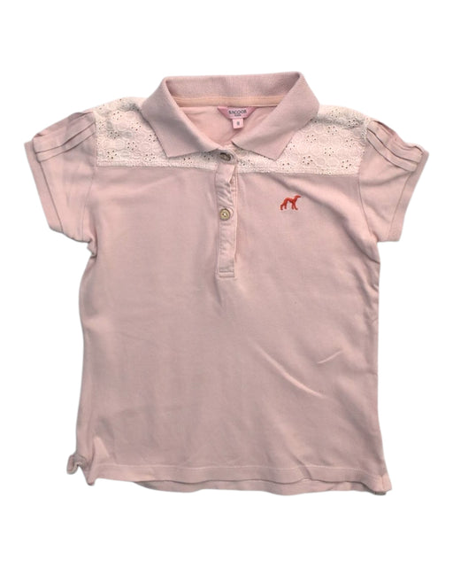 A Pink Short Sleeve Polos from Sacoor in size 8Y for girl. (Front View)