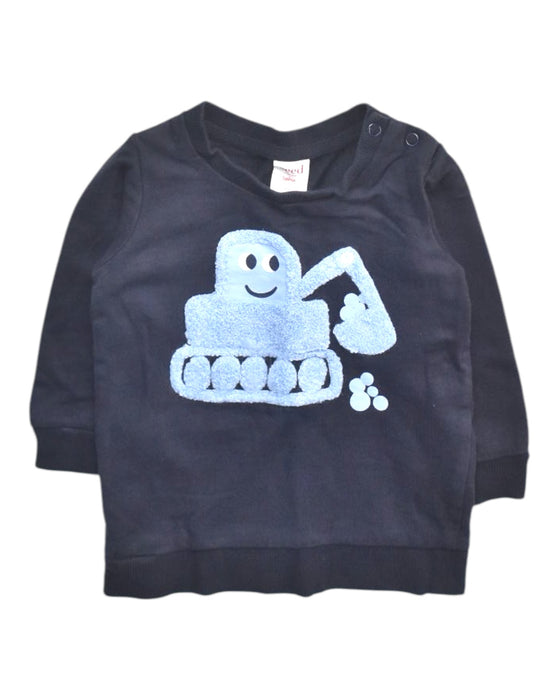 A Navy Crewneck Sweatshirts from Seed in size 6-12M for boy. (Front View)