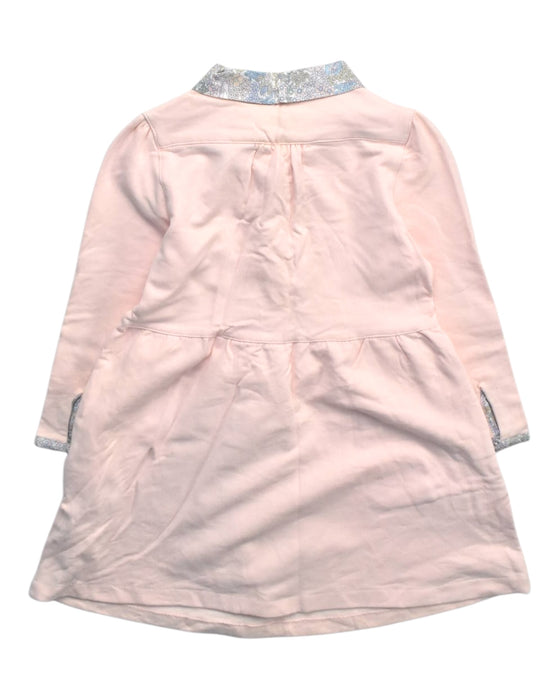 A Pink Long Sleeve Dresses from Chateau de Sable in size 4T for girl. (Back View)