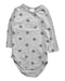 A Grey Long Sleeve Bodysuits from Seed in size 3-6M for neutral. (Front View)