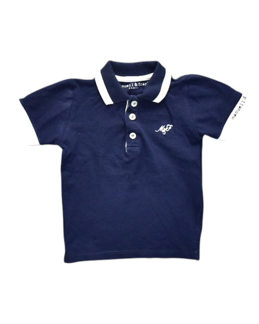 A Navy Short Sleeve Polos from Manuell & Frank in size 18-24M for boy. (Front View)