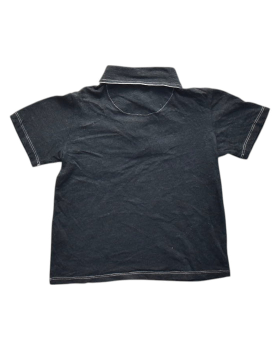 A Black Short Sleeve Polos from 7 For All Mankind in size 5T for boy. (Back View)