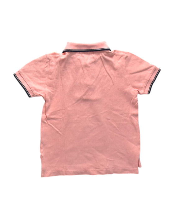 A Pink Short Sleeve Polos from Petit Bateau in size 4T for boy. (Back View)