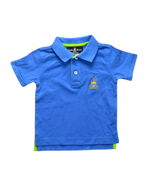 A Blue Short Sleeve Polos from Psycho Bunny in size 2T for boy. (Front View)