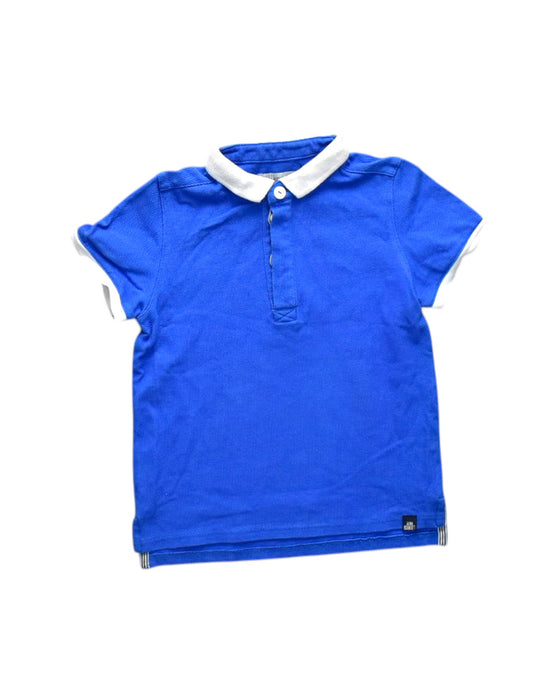 A Blue Short Sleeve Polos from Jean Bourget in size 6T for boy. (Front View)