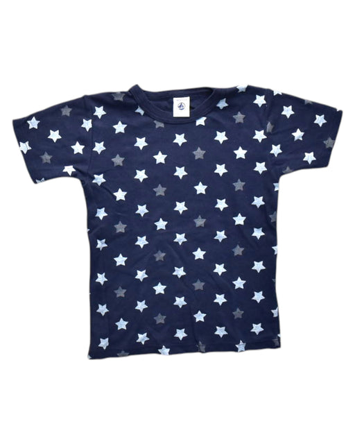 A Navy Short Sleeve T Shirts from Petit Bateau in size Newborn for neutral. (Front View)