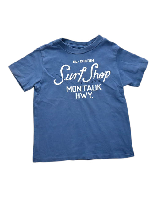 A Blue Short Sleeve T Shirts from Polo Ralph Lauren in size 3T for boy. (Front View)
