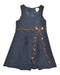 A Navy Sleeveless Dresses from Kingkow in size 6T for girl. (Front View)