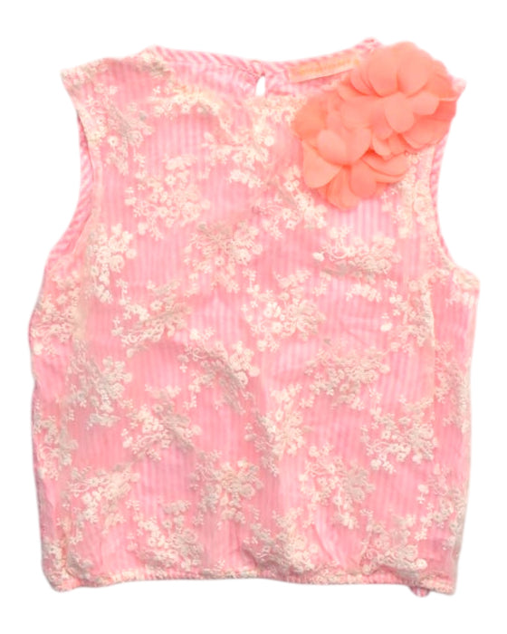 A Pink Sleeveless Tops from Gingersnaps in size 12Y for girl. (Front View)