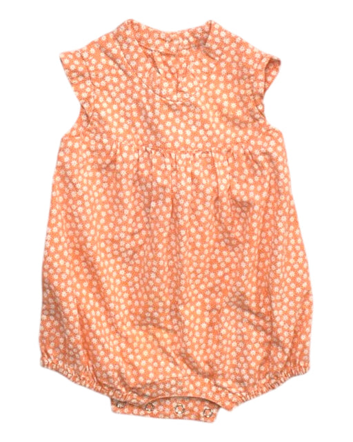 A Orange Sleeveless Rompers from Chubby Chubby in size 0-3M for girl. (Front View)