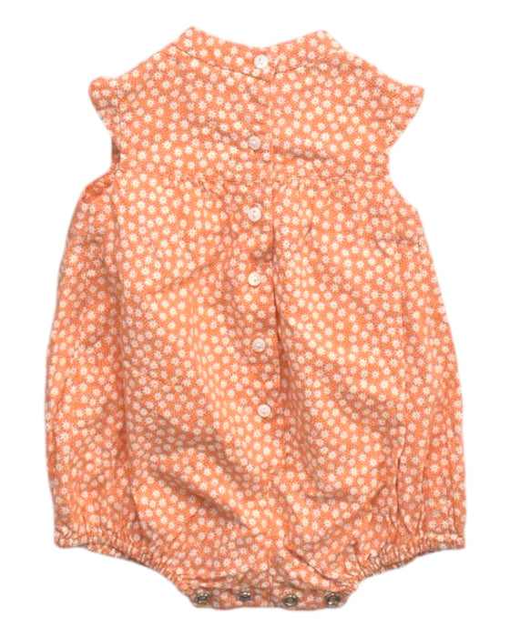 A Orange Sleeveless Rompers from Chubby Chubby in size 0-3M for girl. (Back View)