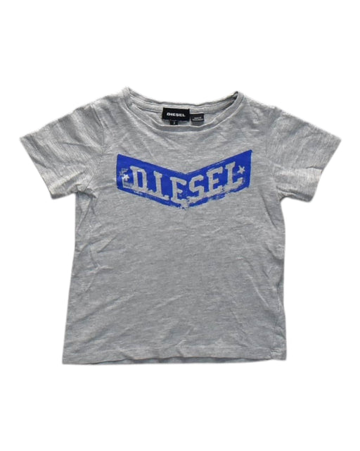 A Grey Short Sleeve T Shirts from Diesel in size 3T for neutral. (Front View)