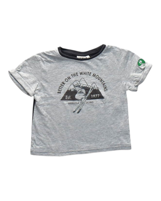 A Grey Short Sleeve T Shirts from Cyrillus in size 4T for neutral. (Front View)