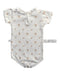 A White Short Sleeve Bodysuits from Petit Bateau in size 12-18M for girl. (Back View)