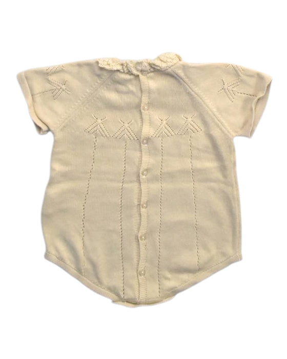 A Ivory Short Sleeve Bodysuits from Dr. Kid in size 6-12M for girl. (Back View)