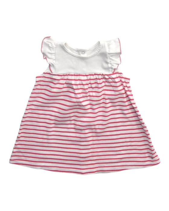 A White Sleeveless Dresses from Petit Bateau in size 6-12M for girl. (Front View)