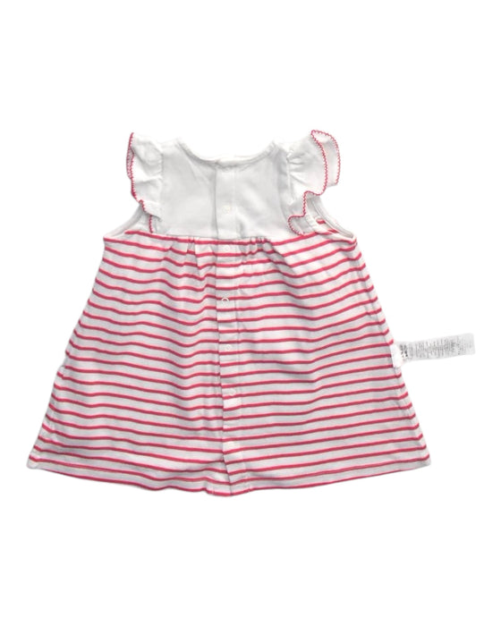 A White Sleeveless Dresses from Petit Bateau in size 6-12M for girl. (Back View)
