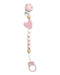 A Pink Bibs from Kushies in size O/S for girl. (Front View)