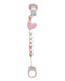 A Pink Bibs from Kushies in size O/S for girl. (Back View)