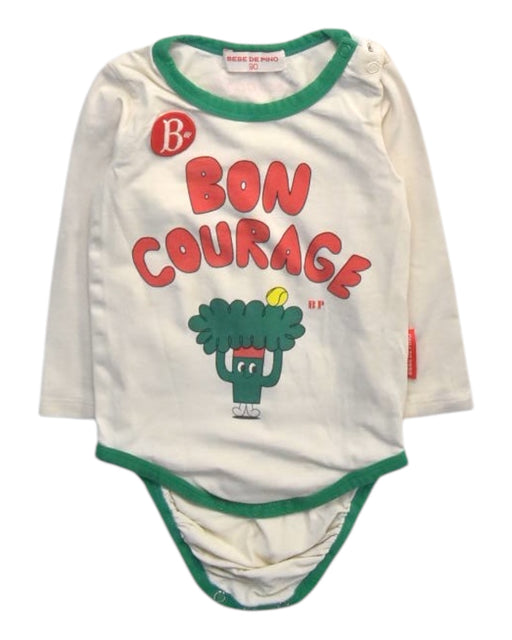 A White Long Sleeve Bodysuits from Bebe de Pino in size 12-18M for boy. (Front View)