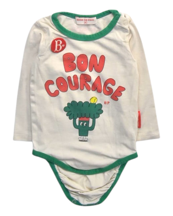 A White Long Sleeve Bodysuits from Bebe de Pino in size 12-18M for boy. (Front View)